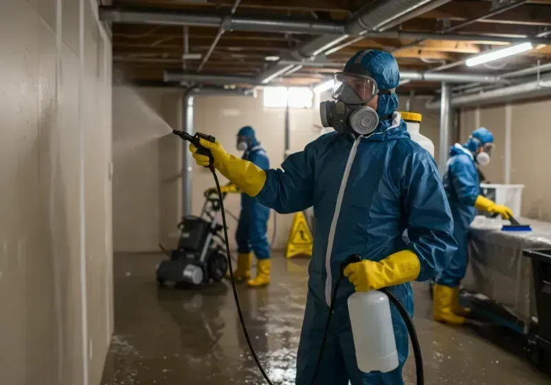 Basement Sanitization and Antimicrobial Treatment process in Evansburg, PA